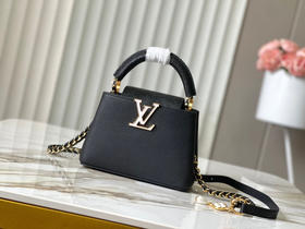 秋冬特惠💰1600 渠道级LV 新品 te级LV 动态芯片 M25611/M48865黑蜥蜴贝母珍珠链条 本款手袋