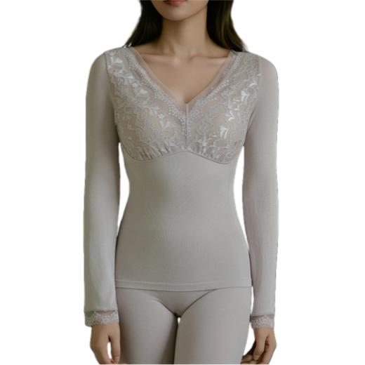 秋冬新款女士发热保暖内衣套装蕾丝秋衣秋裤套装美体打底保暖衣 商品图4