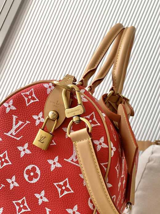 秋冬特惠💰1670 渠道级LV【全钢五金 MB163c01变码芯片】te级LV 全套包装 M14064红色本款Speedy P9 Bandoulière30手袋 商品图6