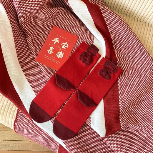 新年装备❗️【福利3对装】本命年大红袜子 女喜庆红色男女中筒袜 舒适蕟财文创立体棉袜 新年袜 商品图6
