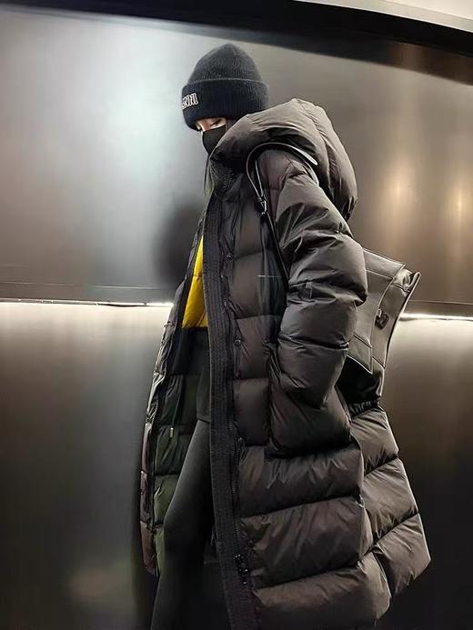 收腰可抽绳【羽绒服】90%白鸭绒彩色内衬可抽绳松紧腰连帽羽绒服-喜出 商品图1