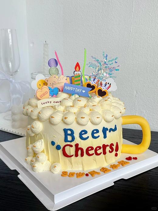【周年庆精选】酒杯蛋糕 Beer cheers 惊喜创意蛋糕 商品图0