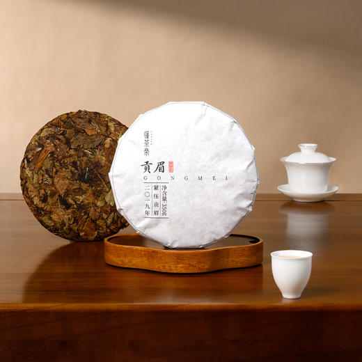懂茶帝高山茶福鼎白茶高山老白茶2019年西昆菜茶贡眉饼350g 商品图4