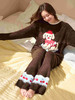 圣诞趣味小狗印花  冬季 半边绒睡衣套装  休闲家居服 可外穿  软乎乎的暖~享受居家的每一天 商品缩略图0