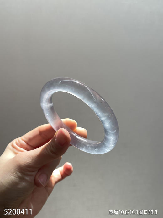 粗圆条玻璃种手镯【5200411】圈口53.8～具体价格微信咨询 商品图8