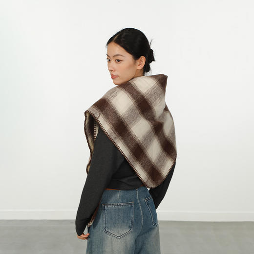 复古格纹多用披肩女围巾-纪念日百货门店同款166595471 商品图1