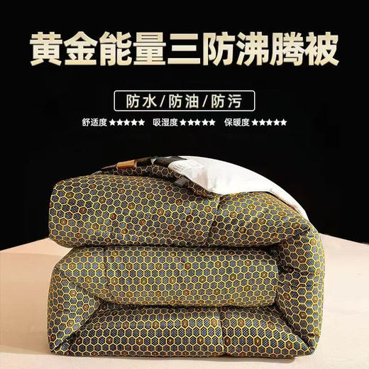 【A棉三防锁温 B面磨绒棉 蓬松加厚保暖】石墨烯黄金能量三防蓄热沸腾被 商品图0