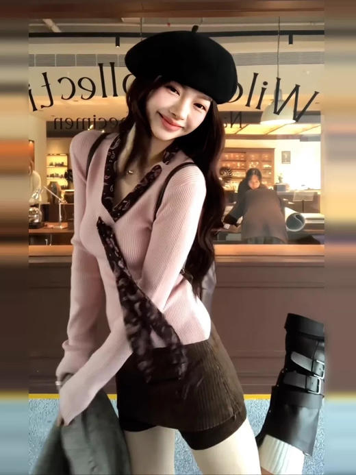 粉色丝巾打底衫 商品图3