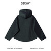 SDSA男士秋冬新款痞帅男装简约撞色印花连帽卫衣下摆不规则百搭 商品缩略图5