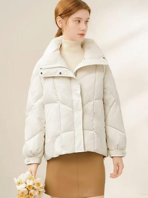 【羽绒服】亦轻羽 绒子含量90%立领休闲宽松羽绒服保暖秋冬-喜出 商品图1