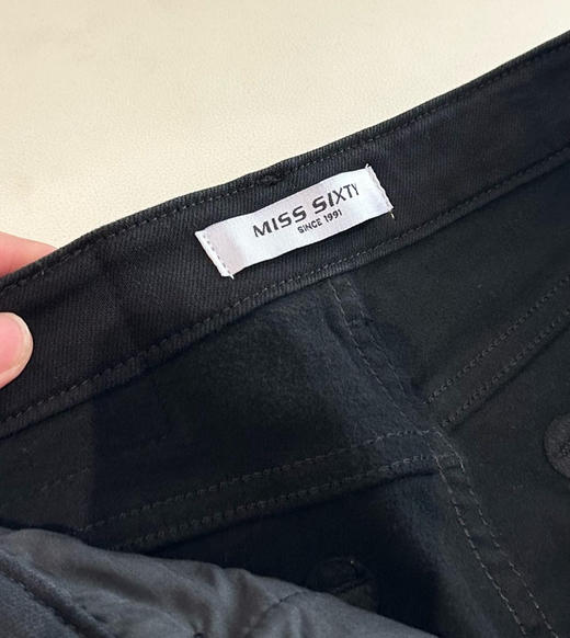 Miss25加绒弹力高腰微喇裤牛仔裤112105 商品图5