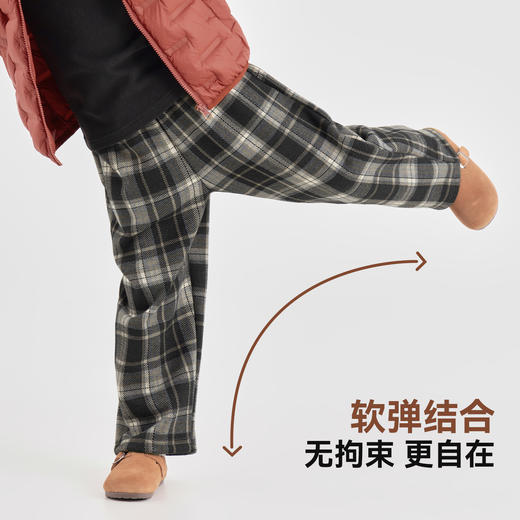 【件件底价，童装双倍积分】多多家男童格纹休闲裤加绒秋冬2025冬装新款儿童中大童洋气长裤子11214 商品图1