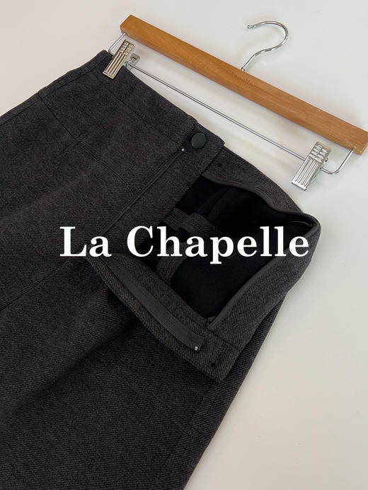会员福利【绵羊毛+内里磨毛/不垮垂感】拉夏贝尔/La Chapelle秋冬新款通勤直筒裤！高级感斜纹加厚西裤 商品图8