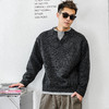 徐太浪【毛绒感 混纺保暖】假两件毛衣男冬季休闲针织打底衫上衣 商品缩略图0