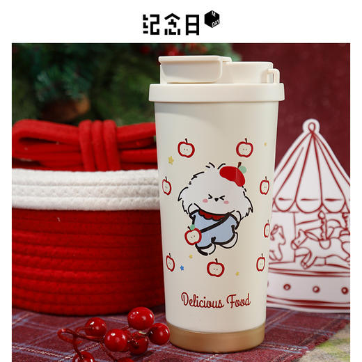 【礼物季】可爱卡通卷毛小狗528ml保温咖啡杯-纪念日百货门店同款167695035 商品图5