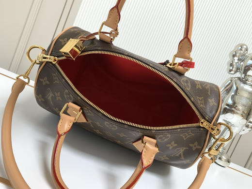 秋冬特惠💰1400 渠道级LV【全钢五金 MB163c01变码芯片】te级LV 全套包装 M11945老花 Speedy Soft 30 Crafty手袋 商品图7