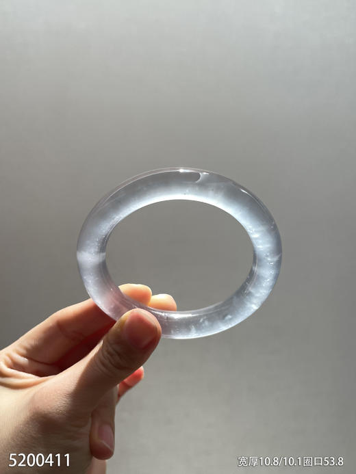 粗圆条玻璃种手镯【5200411】圈口53.8～具体价格微信咨询 商品图0