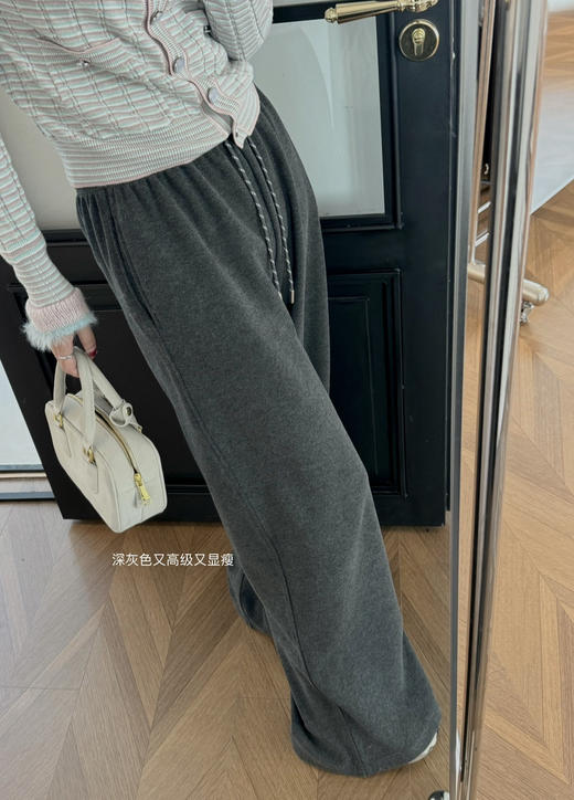 韩国订单row同款羊绒阔腿裤 商品图2