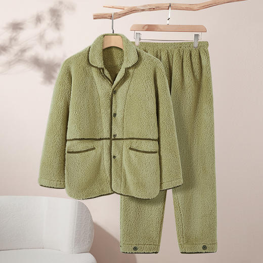 【清仓 超软珊瑚绒家居服】clarkarida卡恩桑蚕丝珊瑚绒家居服套装 情侣款 可外穿 迅速升温，持续保暖 商品图7