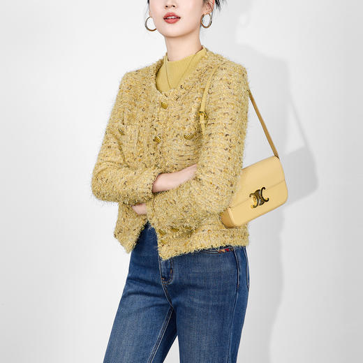 「高货wl」全新升级【铂金会员367/天猫489/差价122】(02053)洛诗琳法式粗花呢小香风外套2025秋冬新款加厚通勤短外套 商品图0