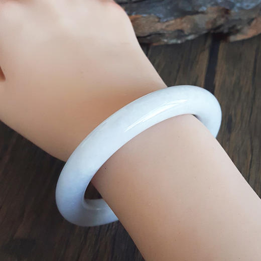 【天然正品】A货翡翠天然细腻圆条糯种紫罗兰56.5号翡翠手镯56.5号（皆取最大值）女士260625AH23 商品图7