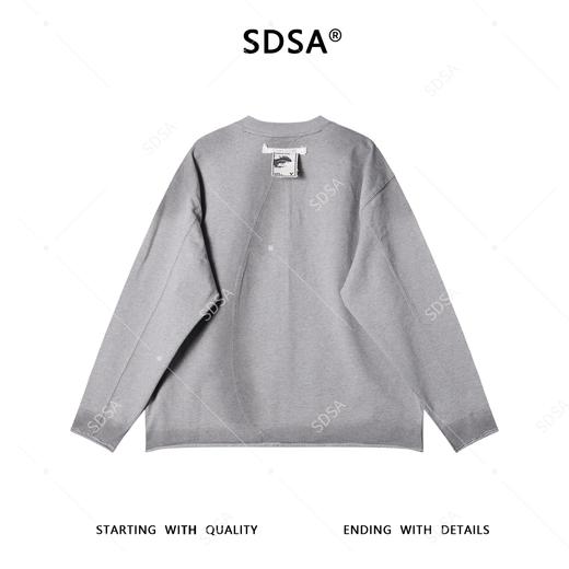 2553SDSA男士秋冬新款痞帅男装韩版扎染字母印花字母圆领长袖T恤百搭 商品图5