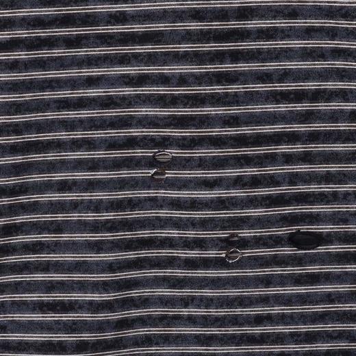 2559SDSA男士秋冬新款痞帅男装韩版撞色条纹破洞圆领长袖T恤百搭时尚 商品图3