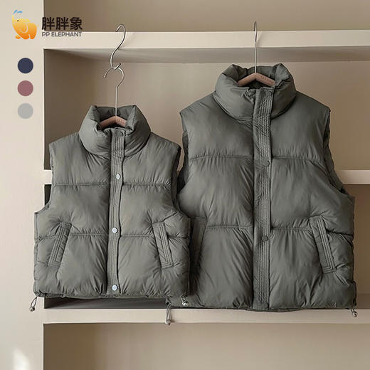 2025秋冬新款男女儿童保暖棉服马甲 百搭中大童棉衣棉服背心 商品图2