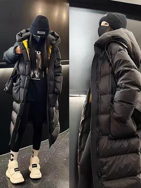 收腰可抽绳【羽绒服】90%白鸭绒彩色内衬可抽绳松紧腰连帽羽绒服-喜出