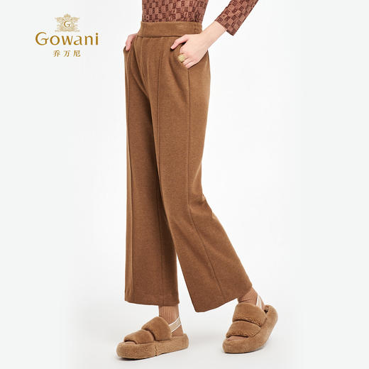 乔万尼新品2025复古氛围感立体剪裁显瘦直筒裤ED4F712 商品图1