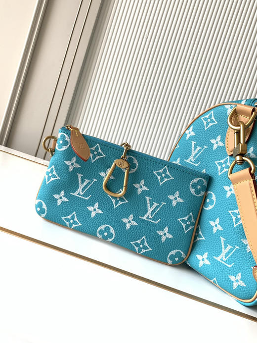 秋冬特惠💰1670 渠道级LV【全钢五金 MB163c01变码芯片】te级LV 全套包装 M14064湖水蓝 本款Speedy P9 Bandoulière30手袋 商品图4