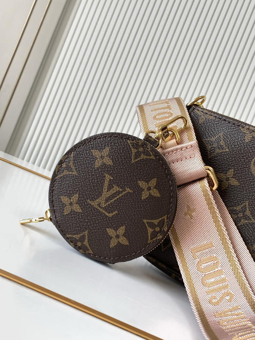 秋冬特惠💰1200 渠道级LV【全钢五金 MB163c01变码芯片】te级LV 全套包装 M44823老花 M44813老花绿 本款Multi Pochette Accessoires手袋 商品图6