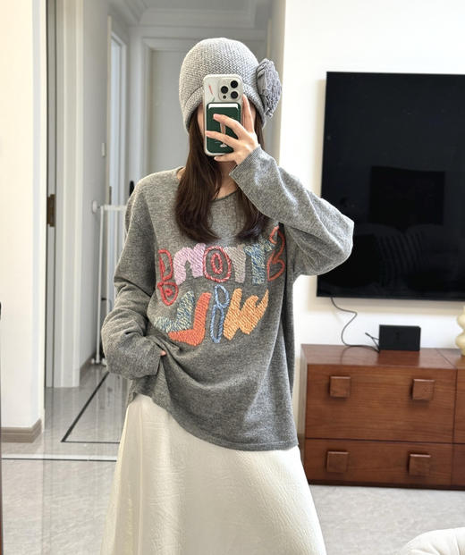 立体刺绣针织衫毛衣09181 商品图1