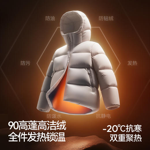 【爆品主推】轻松羽绒|森马羽绒服男三防外套情侣冬装2025新款连帽上衣抗静电 商品图2