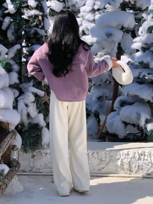 【百图lulu定制】【牧羊人麂皮外套】皮毛一体 外麂皮 内羊羔毛 防风保暖外套 商品图7