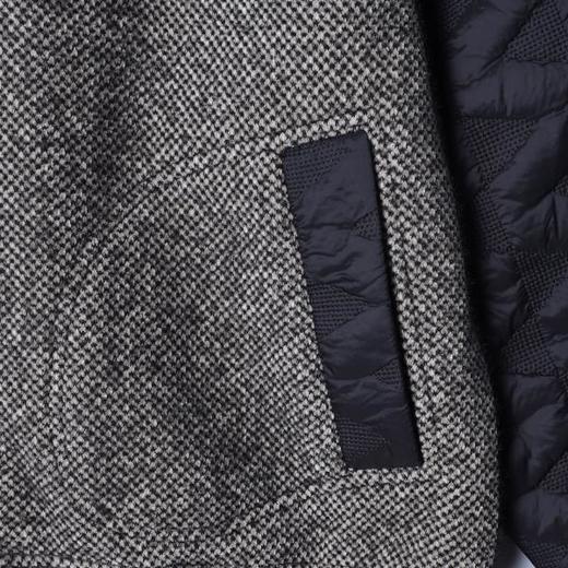 WT282SDSA男士秋冬新款痞帅男装韩版简约撞色拉链立领连帽卫衣外套百搭 商品图3