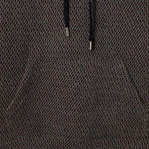 WY1424SDSA男士秋冬新款痞帅男装简约提花小格子抽绳连帽卫衣绒毛百搭潮 商品图3