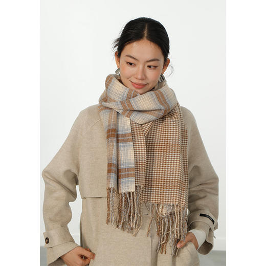 淡系格纹简约围巾-纪念日百货门店同款165200529 商品图3