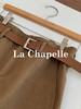 会员福利【高支斜纹+久坐顺直】拉夏贝尔/La Chapelle高腰微廓显瘦直筒裤~质感百搭加厚休闲裤（含腰带） 商品缩略图6
