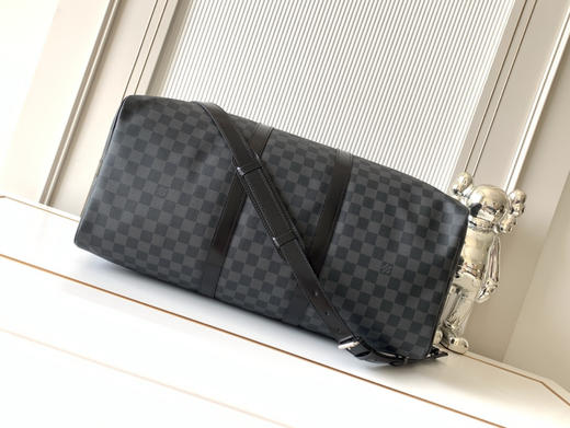 秋冬特惠💰中号45cm💰1430 大号50cm💰1530 特大号55cm💰1630 渠道级LV【精钢五金 MB163c01变码芯片】M41418 M41416 M41414黑格旅行手提包 商品图3