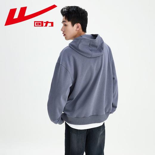 回力连帽卫衣男2025新款重磅宽松黑色春秋款上衣美式潮牌刺绣外套 商品图8