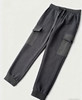 Pr@da，男士侧口袋棉质加绒卫裤。   灰色。黑色 商品缩略图6