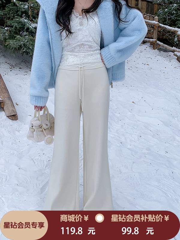 张心子【腿精出击】高腰厚实保暖加绒休闲裤裤子 U2511111