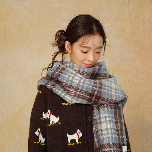 GD潮流复古保暖舒适格纹流苏围巾-纪念日百货门店同款165198748 商品图2