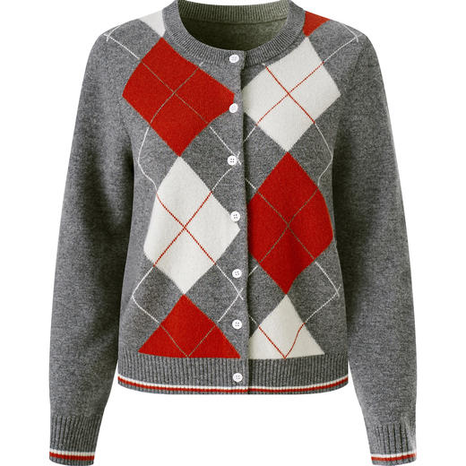 「高货wl」全新升级【铂金会员266/天猫359/差价93】(02604)洛诗琳美丽诺羊毛重工提花开衫2025秋冬气质纯羊毛针织衫 商品图2