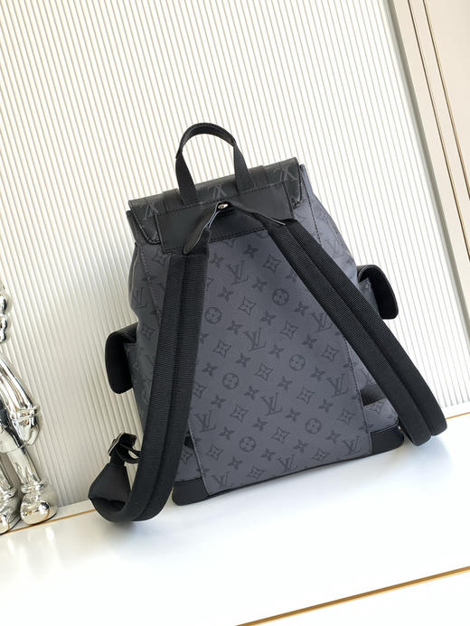 秋冬特惠💰1470 渠道级LV【全钢五金 MB163c01变码芯片】te级LV 全套包装 M46331黑拼灰花 本款Christopher 小号双肩包 商品图2