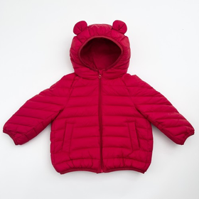 兔兔小布简约绗线帽子带耳朵轻羽绒