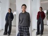 502909加绒格子阔腿裤 商品缩略图3