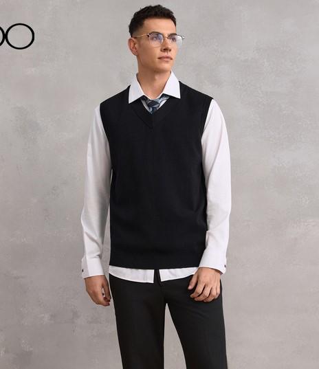 G2000男装FW25商场同款【可机洗】柔软休闲百搭时尚毛衣背心58173022 商品图0