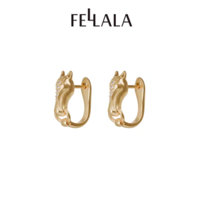 2楼Fellala/翡拉拉「天马」系列耳圈耳环高级感轻奢饰品货号925429102吊牌价629现价566
